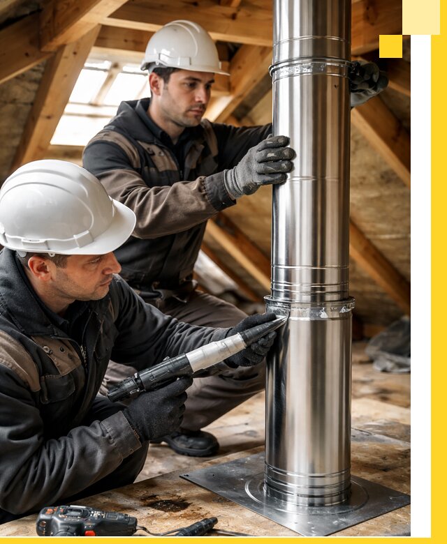 Монтаж дымоходов для каминов в Ижевске с гарантией качества