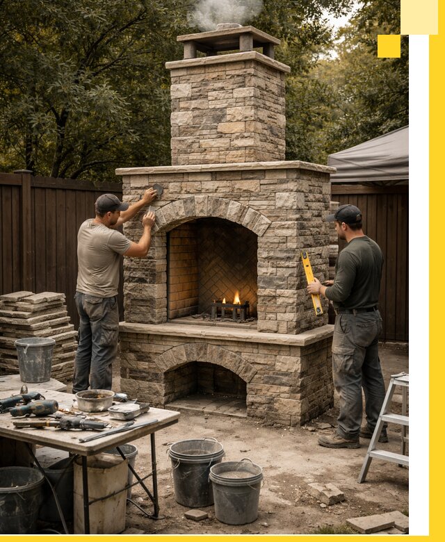 Проектирование и установка уличных каминов в Ижевске