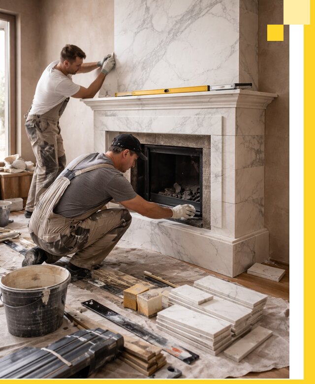 Отделка каминов в Ижевске качественные облицовочные работы