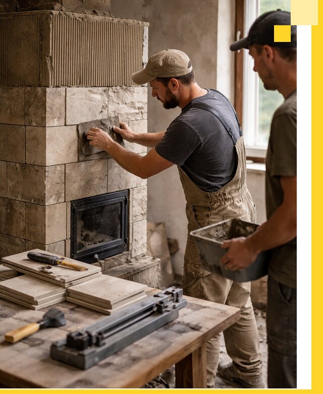 Профессиональная облицовка печей в Ижевске: керамика и камень