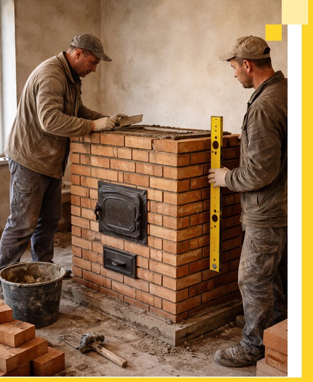 Отопительные печи под ключ в Ижевске, установка и сборка