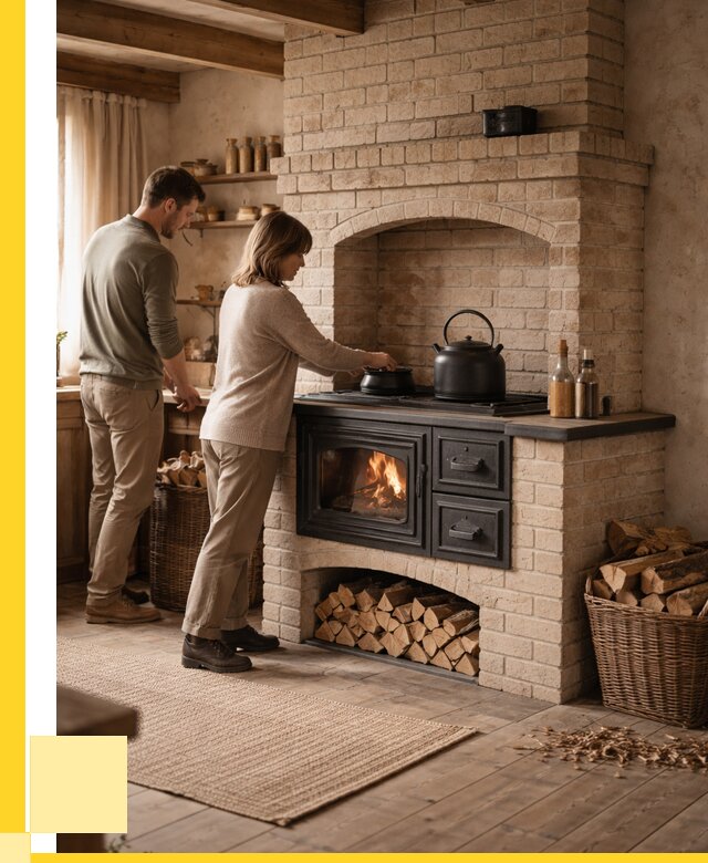 Печи с плитой в Ижевске от 46742 р. | ЭриданЖвс — кирпичная печь