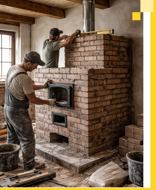 Печи для загородного дома под ключ в Ижевске — монтаж и сервис