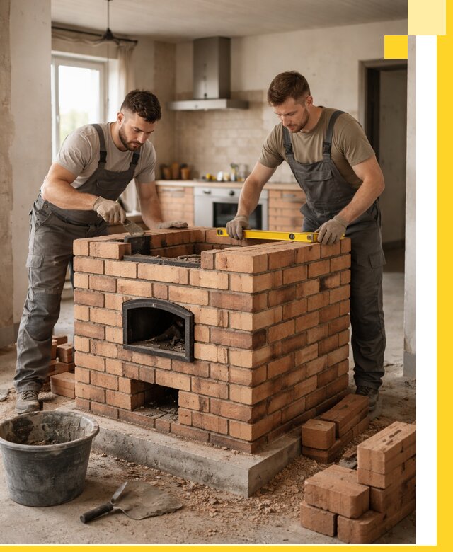 Установка и монтаж печей в частном доме в Ижевске под ключ