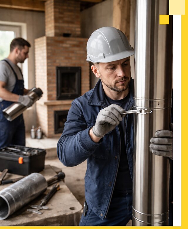 Профессиональный монтаж дымоходов для печей в Ижевске