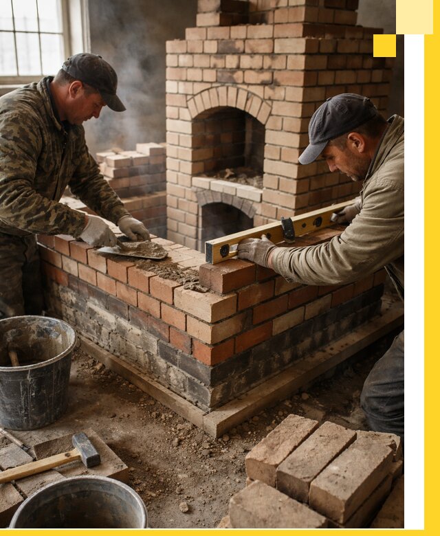 Изготовление и монтаж печей и каминов из кирпича в Ижевске