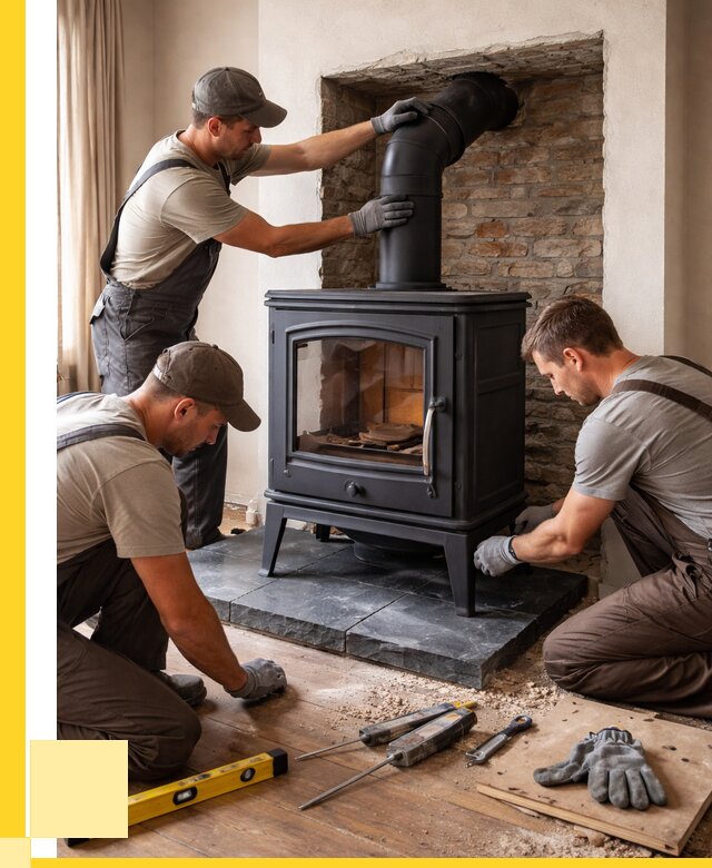 Монтаж печи камина в частном доме в Ижевске от 25968 р. | ЭриданЖвс
