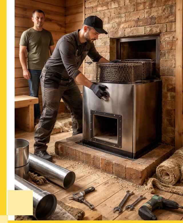 Монтаж банных печей под ключ в Ижевске от 18697 р., ЭриданЖвс