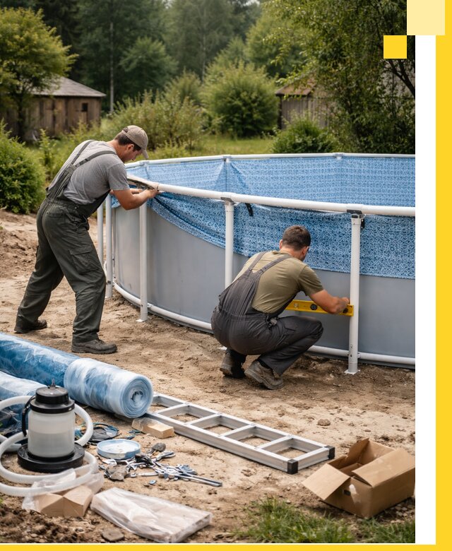 Установка и монтаж каркасных бассейнов в Ижевске под ключ