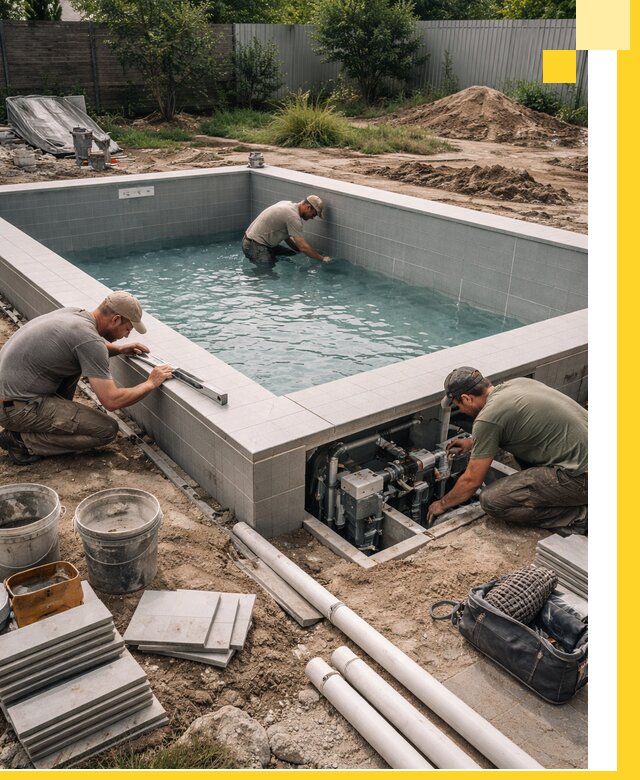 Строительство и монтаж бассейнов для дачи под ключ в Ижевске