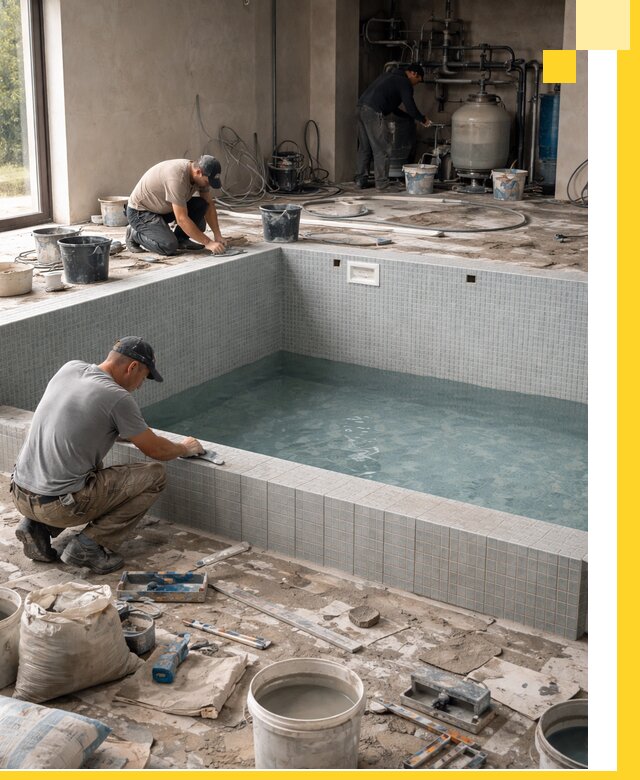 Строительство и монтаж бассейнов в помещении в Ижевске