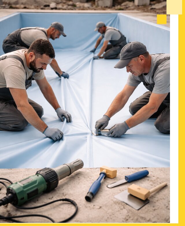 ПВХ пленка для бассейнов с монтажом и гарантией в Ижевске