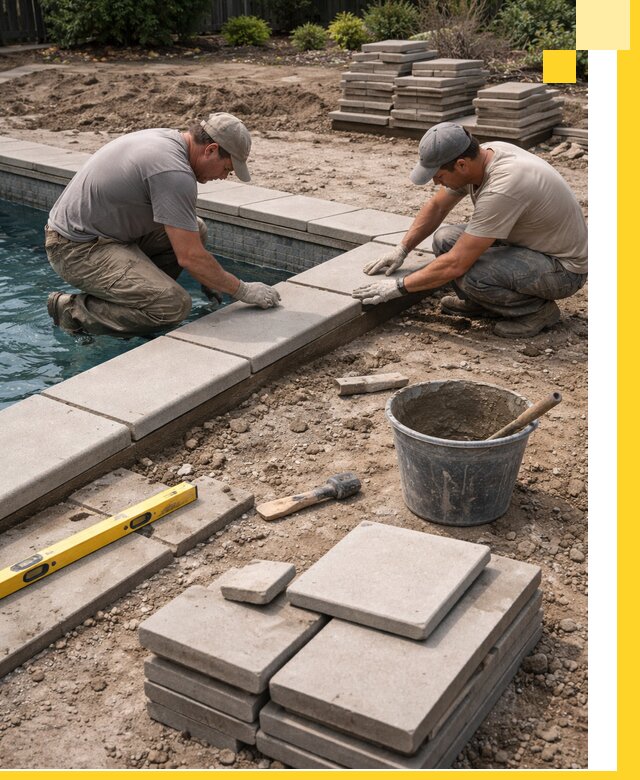 Установка и изготовление копингового камня для бассейнов в Ижевске