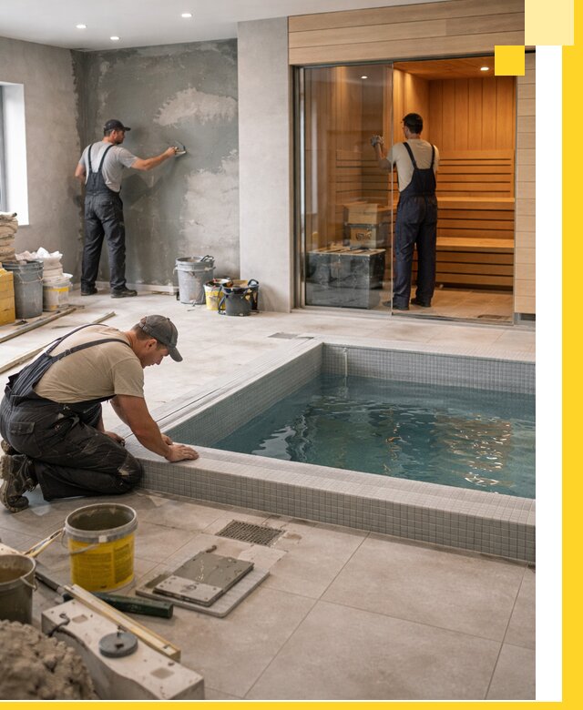 Проектирование и строительство сауны с бассейном в Ижевске