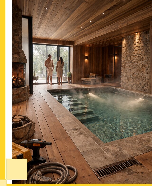 Проекты бань с бассейном под ключ в Ижевске от 77903 р., ЭриданЖвс