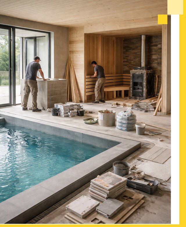 Проектирование и строительство бань с бассейном в Ижевске