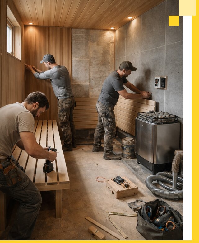 Сауны под ключ в Ижевске, проектирование, строительство, отделка