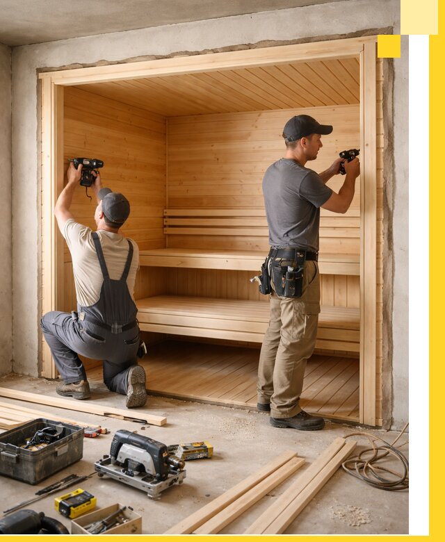 Монтаж саун под ключ в Ижевске — проектирование и установка