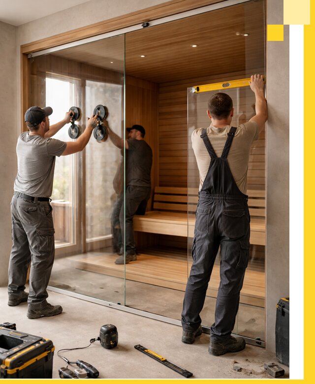 Производство и монтаж стеклянных саун под ключ в Ижевске