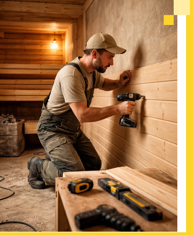 Профессиональная внутренняя отделка бани в Ижевске под ключ