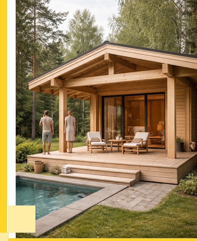 Бани с террасой под ключ в Ижевске от 623220 р. | ЭриданЖвс