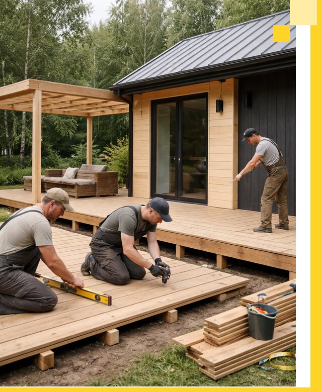 Строительство бань с террасой и бассейном под ключ в Ижевске