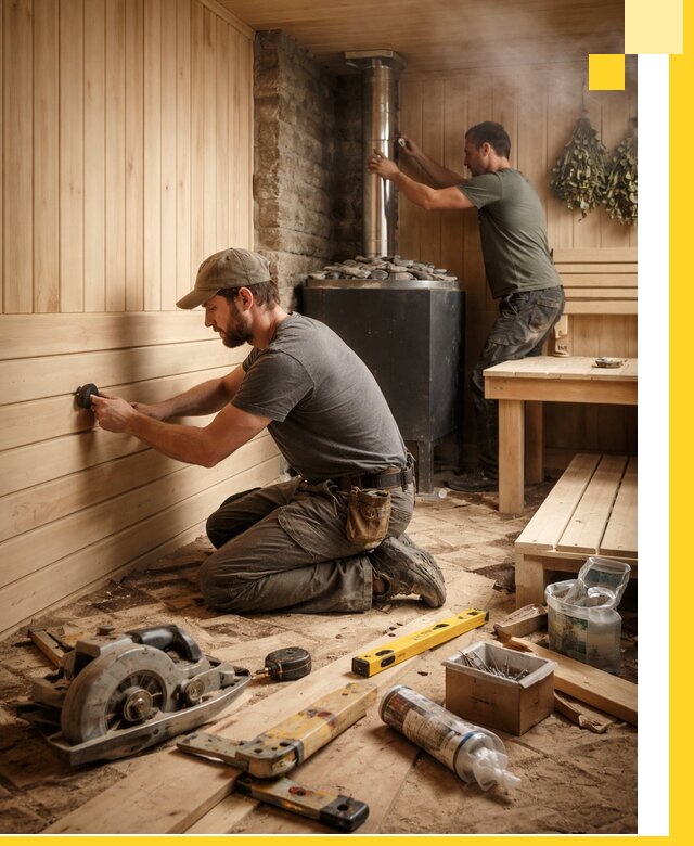 Полное строительство и оснащение парных под ключ в Ижевске