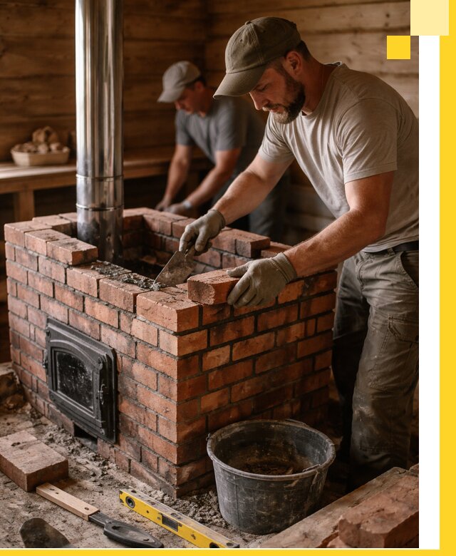 Кирпичные печи для бани под ключ в Ижевске, проект и монтаж