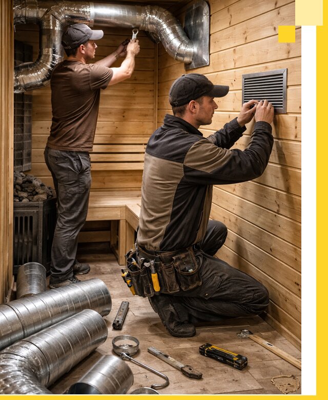 Проектирование и монтаж вентиляции бани в Ижевске под ключ