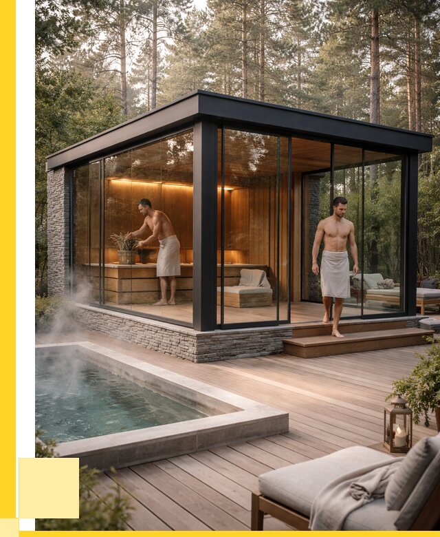 Стеклянные бани и двери в Ижевске от 467415 р. | ЭриданЖвс