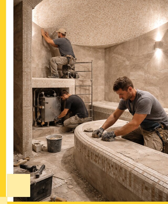 Монтаж хамамов под ключ в Ижевске от 259675 р. ЭриданЖвс