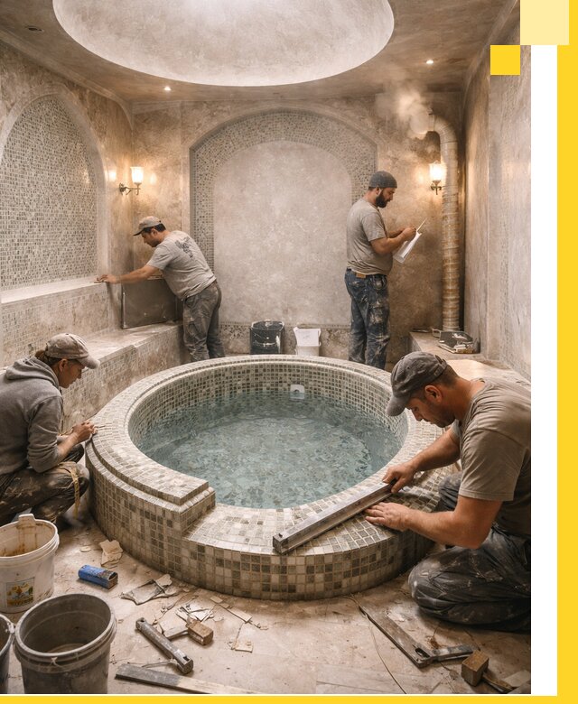 Профессиональное строительство хамама с бассейном в Ижевске под ключ