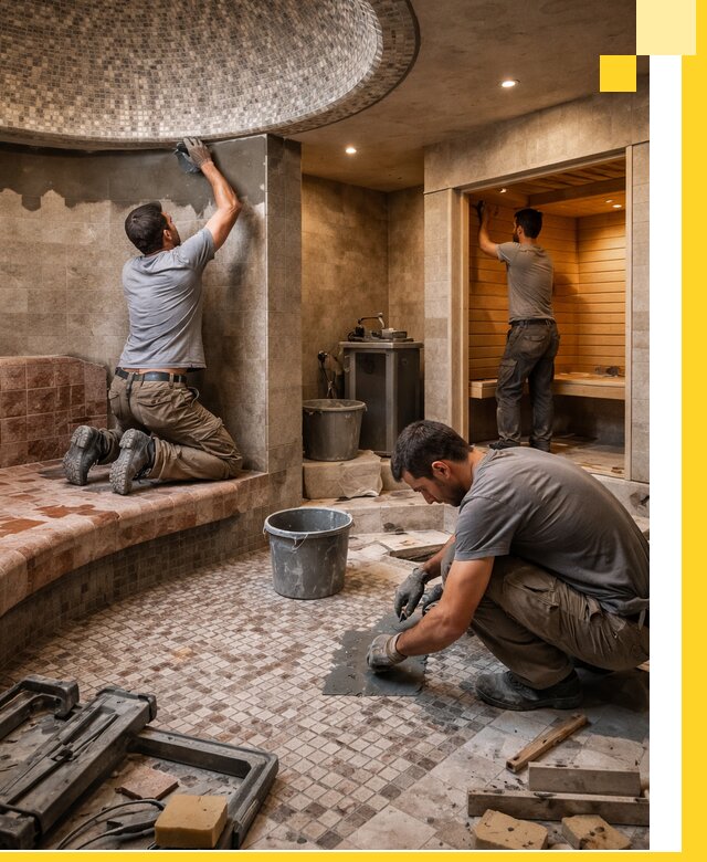 Проект и строительство хамама бани и сауны под ключ в Ижевске