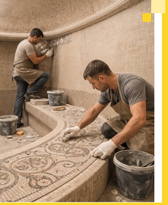 Плитка для хамама в Ижевске, укладка, подбор и поставка